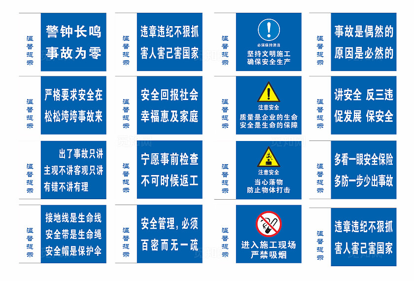 安全警示牌安全标识牌安全提示牌保障安全警示标识