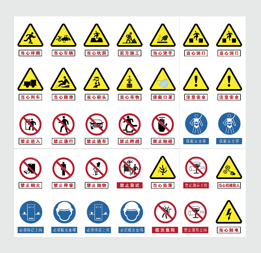 安全警示牌安全标识牌安全提示牌保障安全警示标识