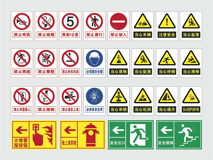 安全警示牌安全标识牌安全提示牌保障安全警示标识
