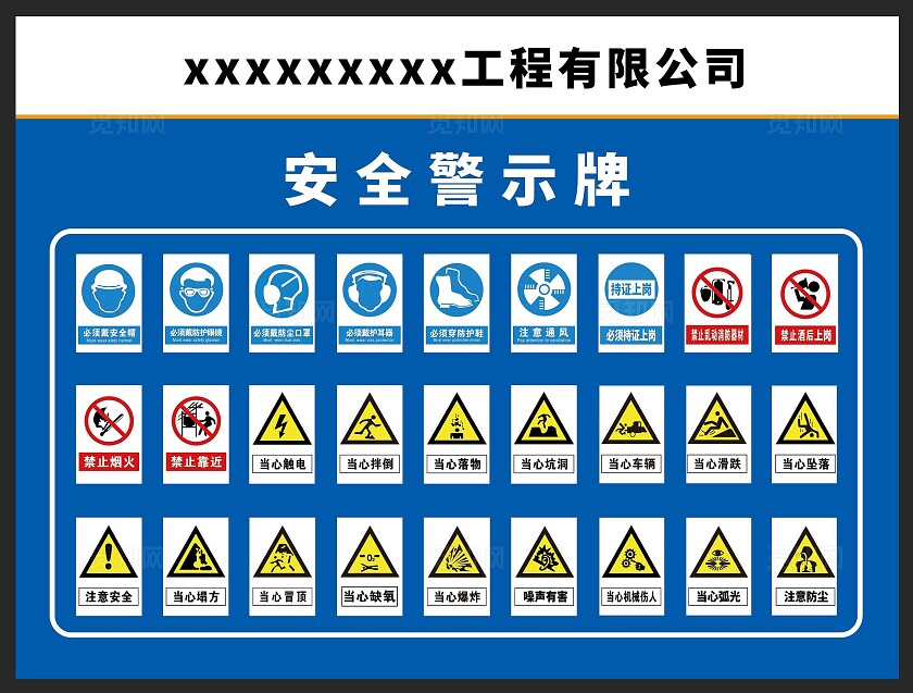 安全警示牌安全标识牌安全提示牌保障安全警示标识