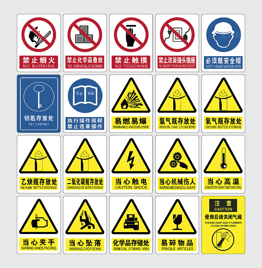 安全警示牌安全标识牌安全提示牌保障安全警示标识