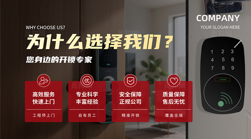 红色大气专业开锁换锁公司轮播图美团大众点评bannerbanner轮播图