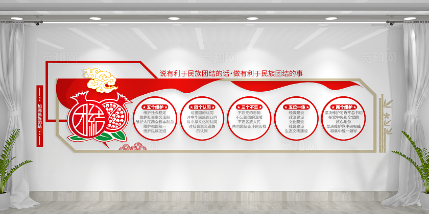 加强民族团结民族团结文化墙