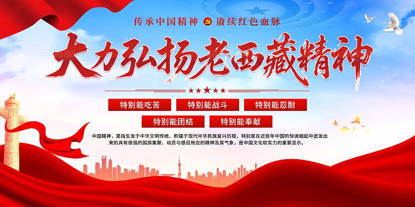 老西藏精神展板