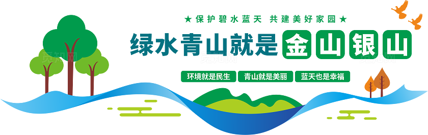 绿水青山就是金山银山文化墙