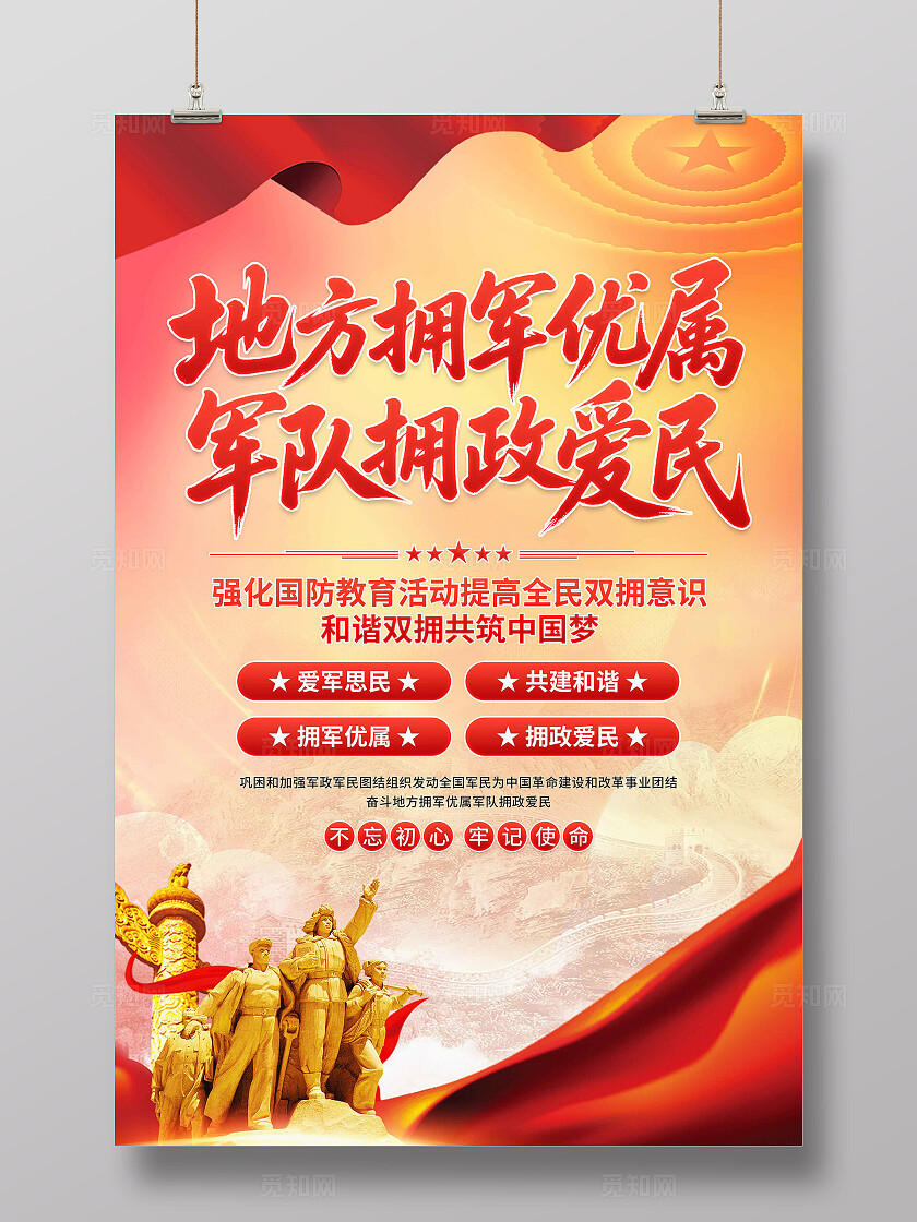 双拥政策海报