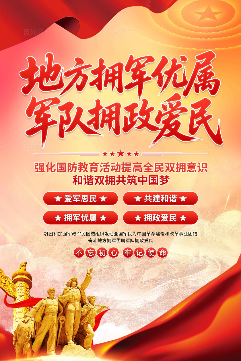 双拥政策海报