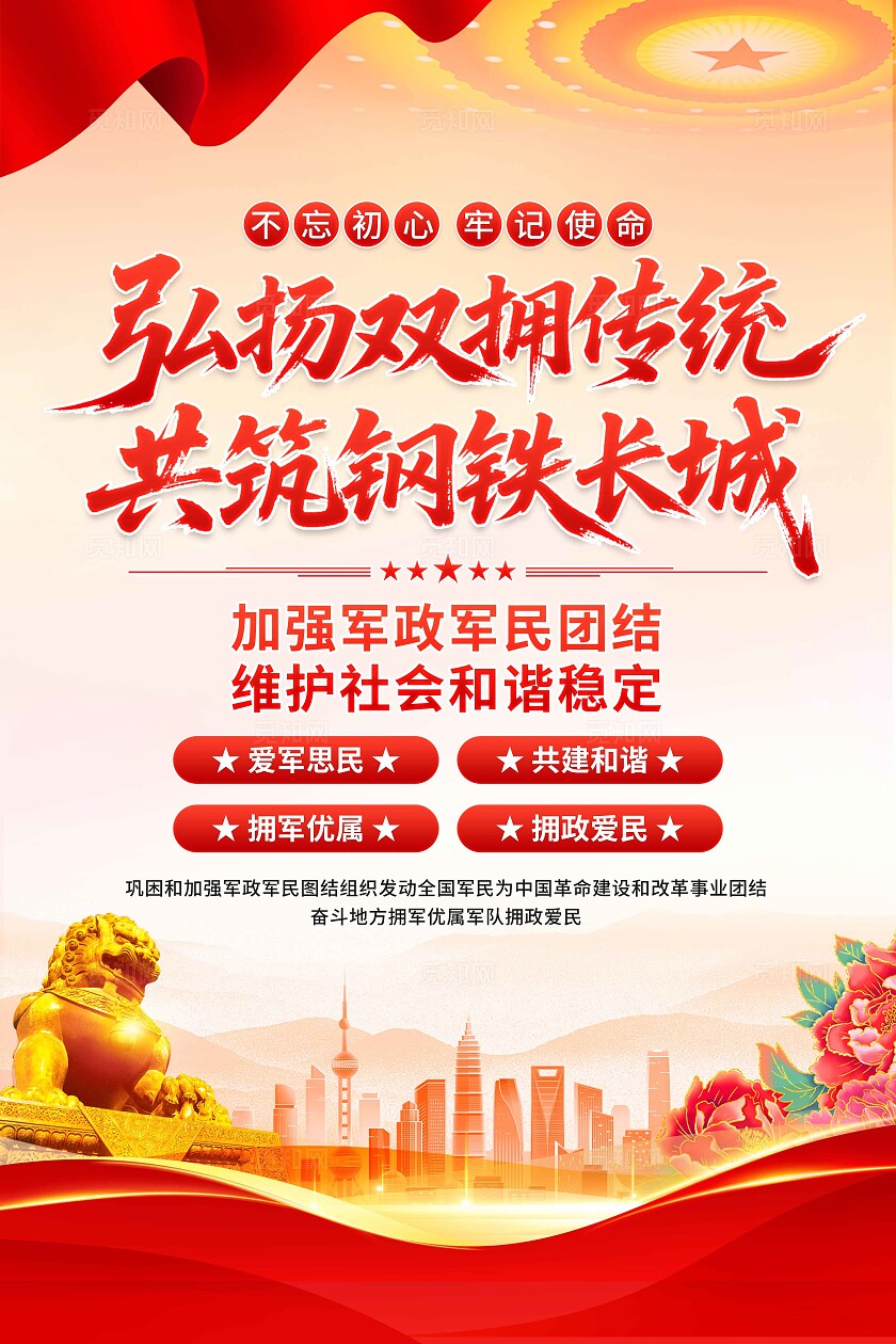 双拥政策海报