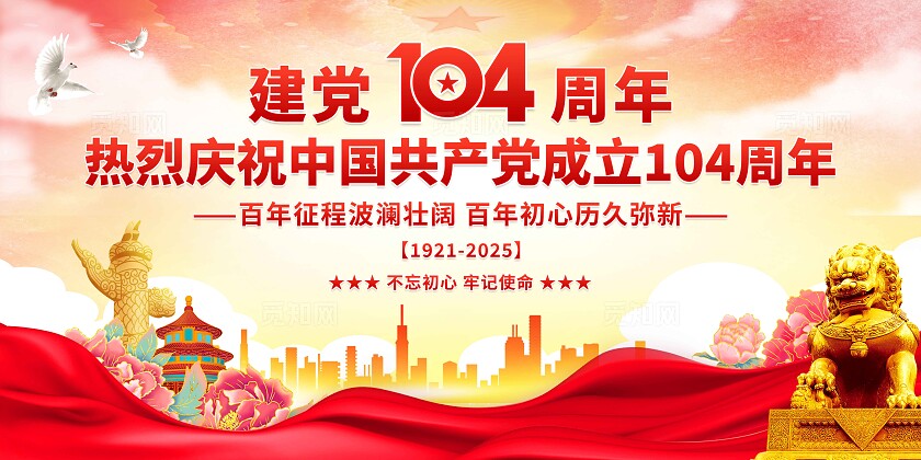2025年建党节宣传栏展板
