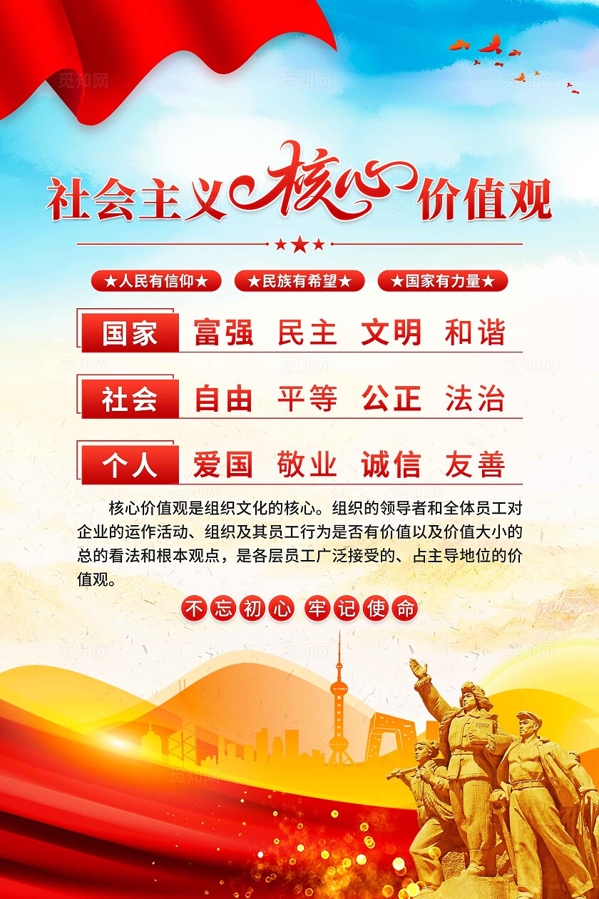 社会主义核心价值观海报