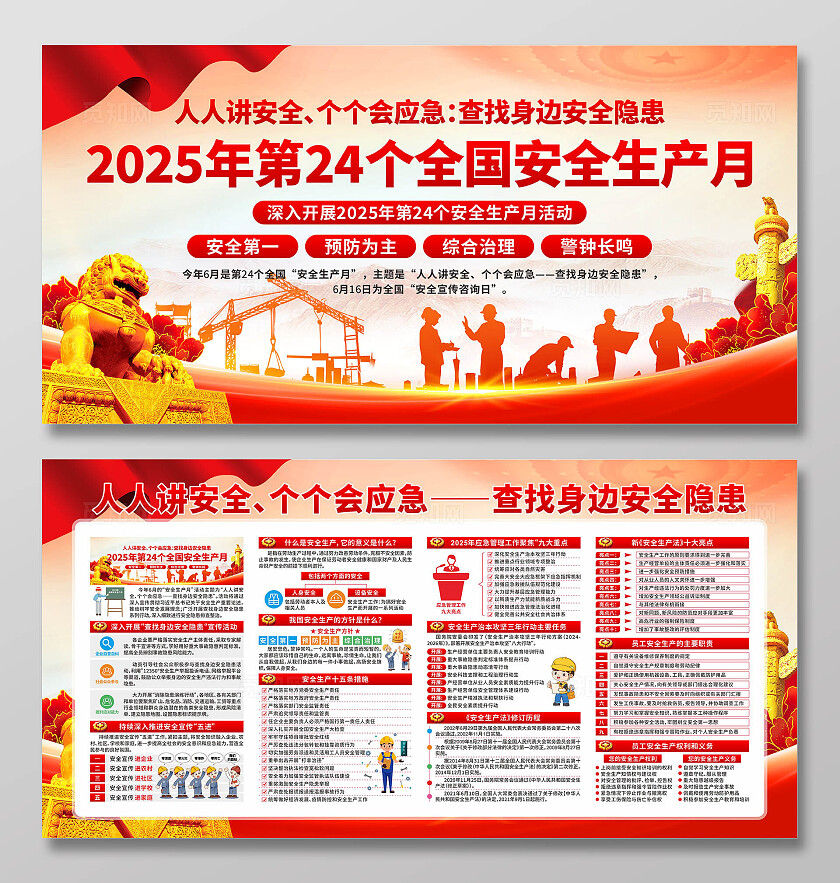 2025年安全生产月展板