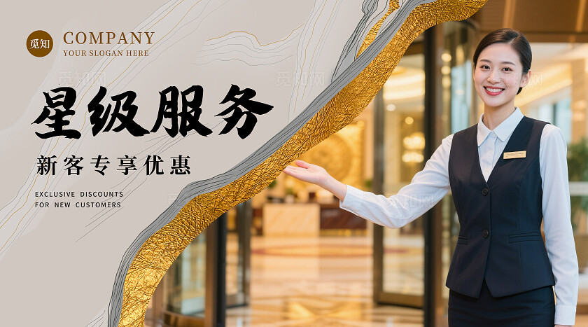 新中式中国风简约酒店宣传轮播图大众点评美团banner设计banner轮播图