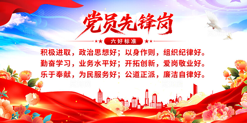 党员先锋岗展板