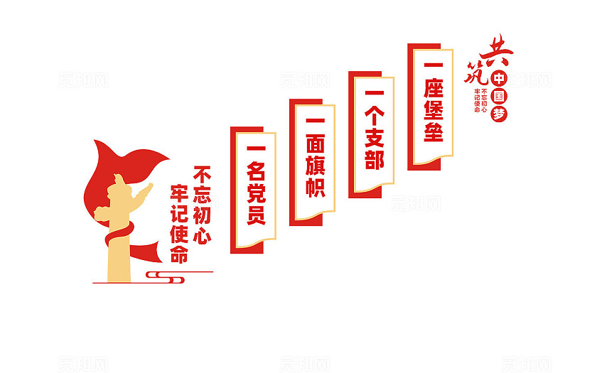 党建楼梯文化墙宣传标语