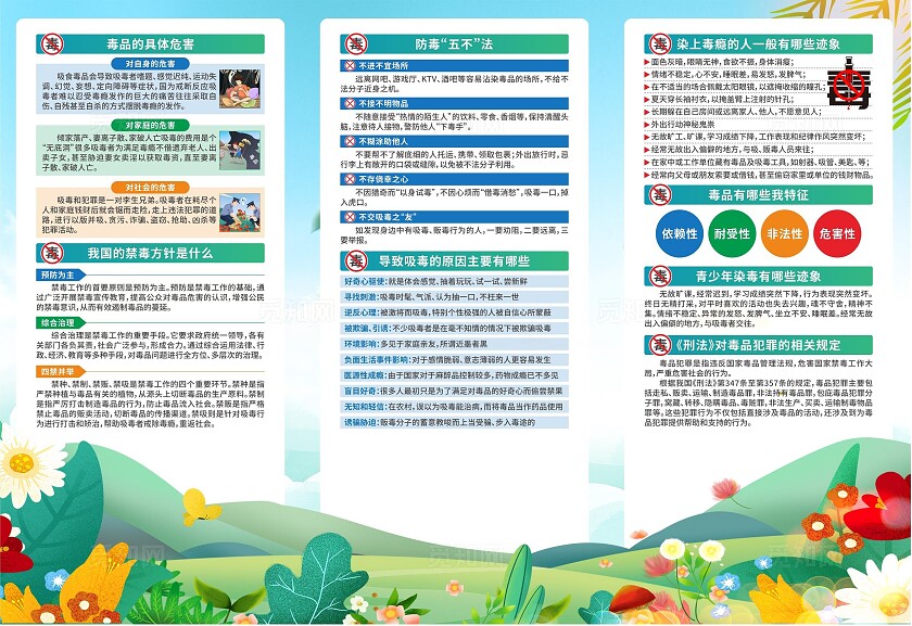 2025年国际禁毒日三折页