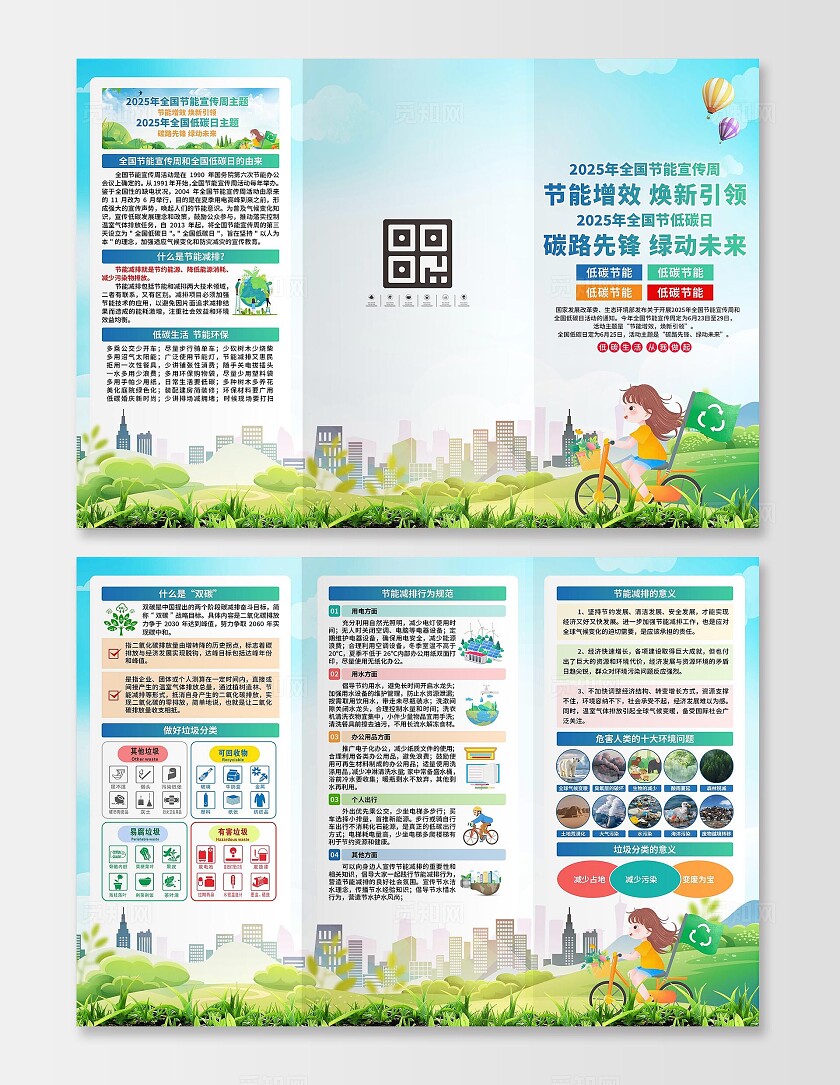 2025年全国节能宣传周三折页