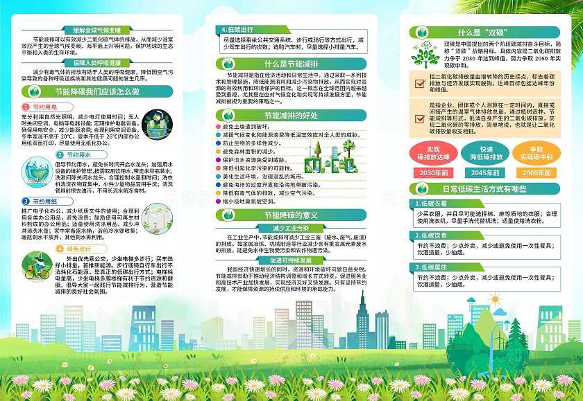 全国节能宣传周三折页