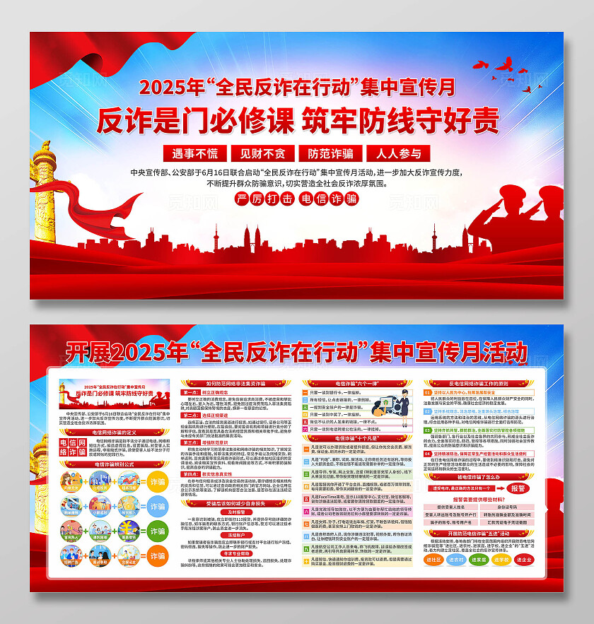 全民反诈宣传月展板