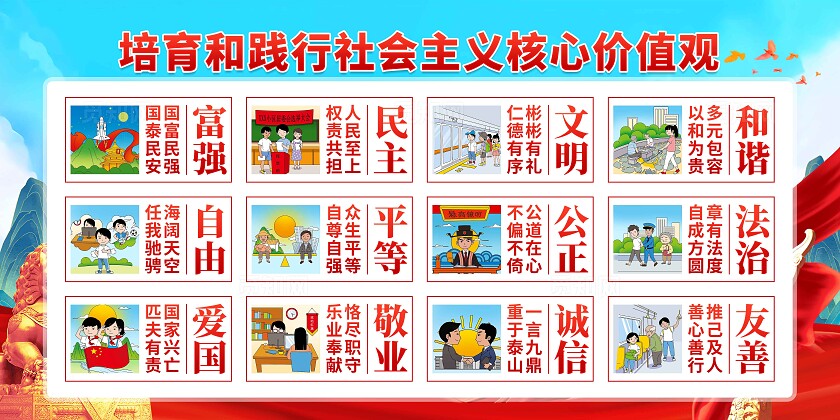 社会主义核心价值观展板