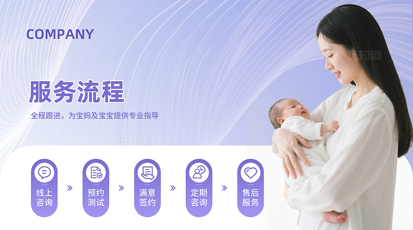 紫色淡雅简约月嫂育儿嫂轮播图保姆家政服务banner设计banner轮播图