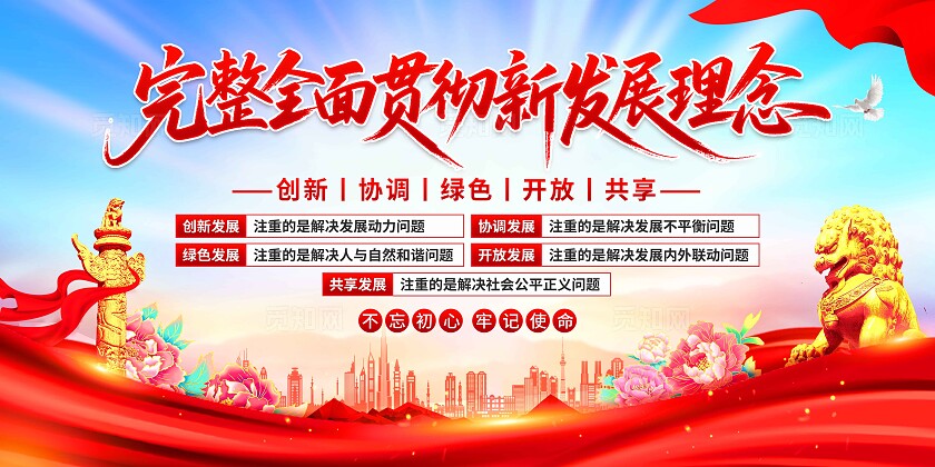 新发展理念展板