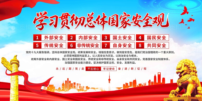 总体国家安全观展板