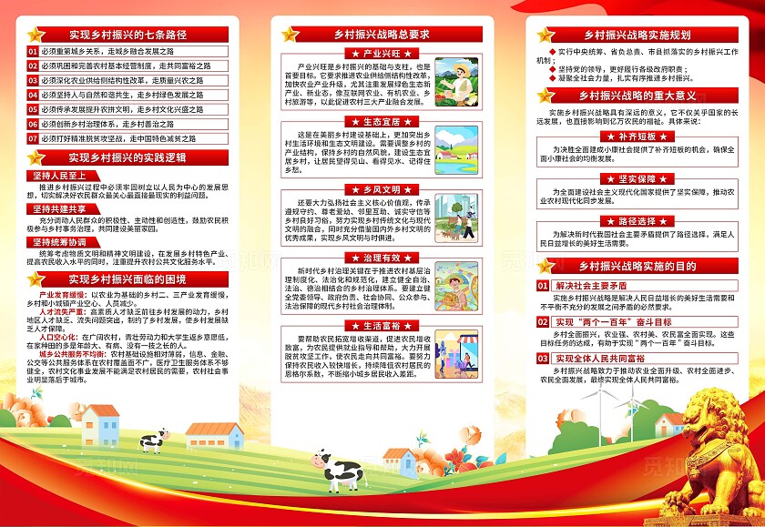乡村振兴三折页