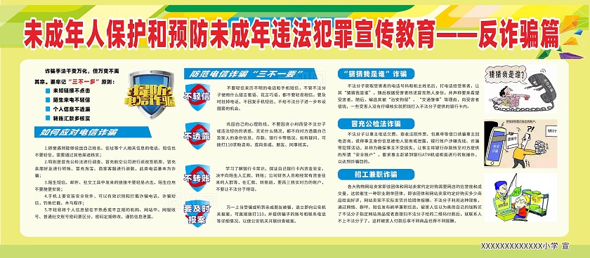 反诈骗宣传栏