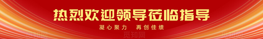 红色大气热烈欢迎贵宾领导莅临我司参观指导企业横幅