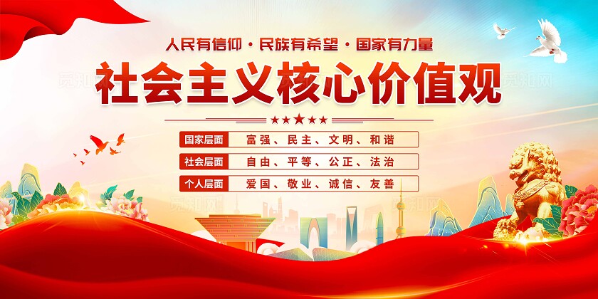社会主义核心价值观展板