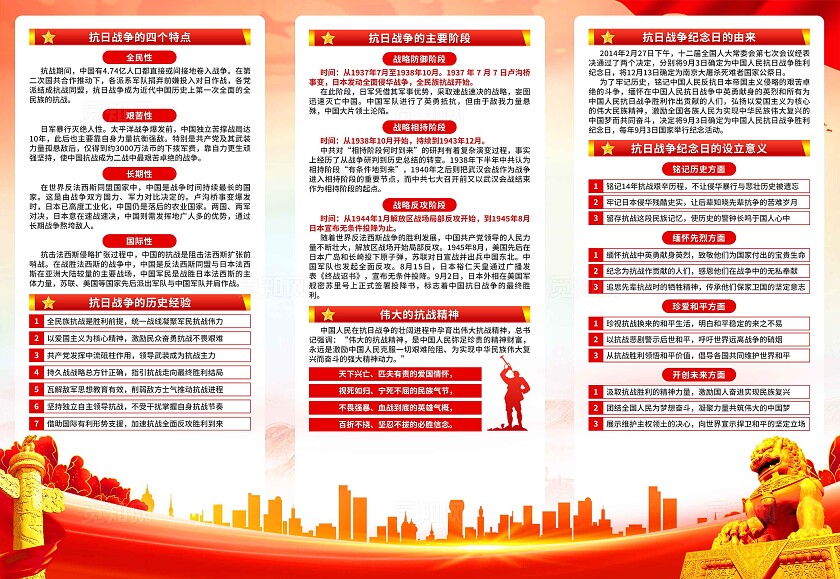 纪念抗战胜利80周年三折页