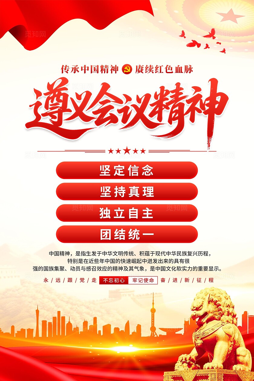 遵义会议精神海报