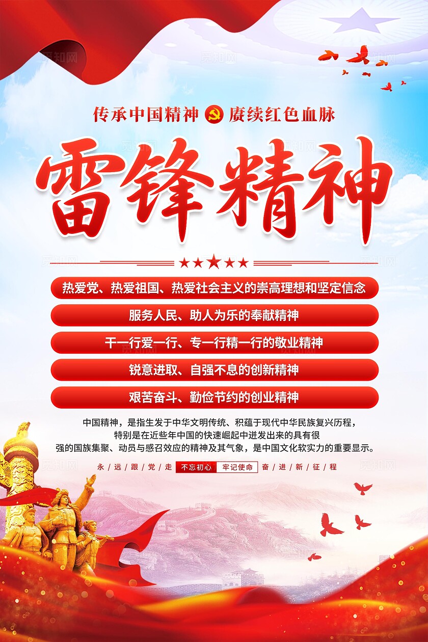 雷锋精神海报