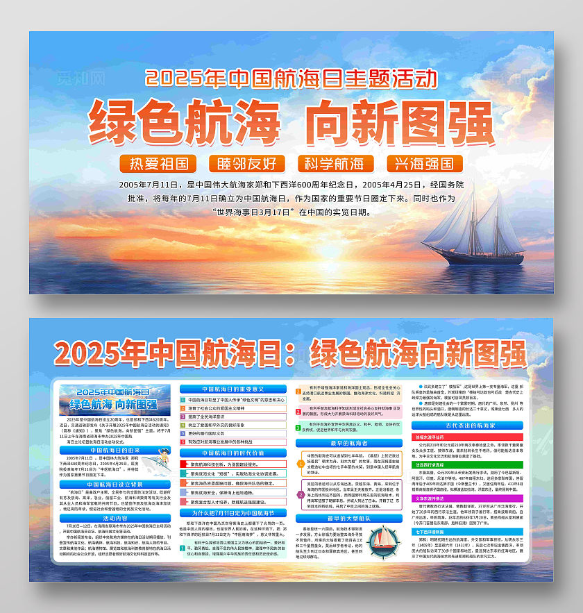 2025年中国航海日主题活动绿色航海向新图强宣传栏