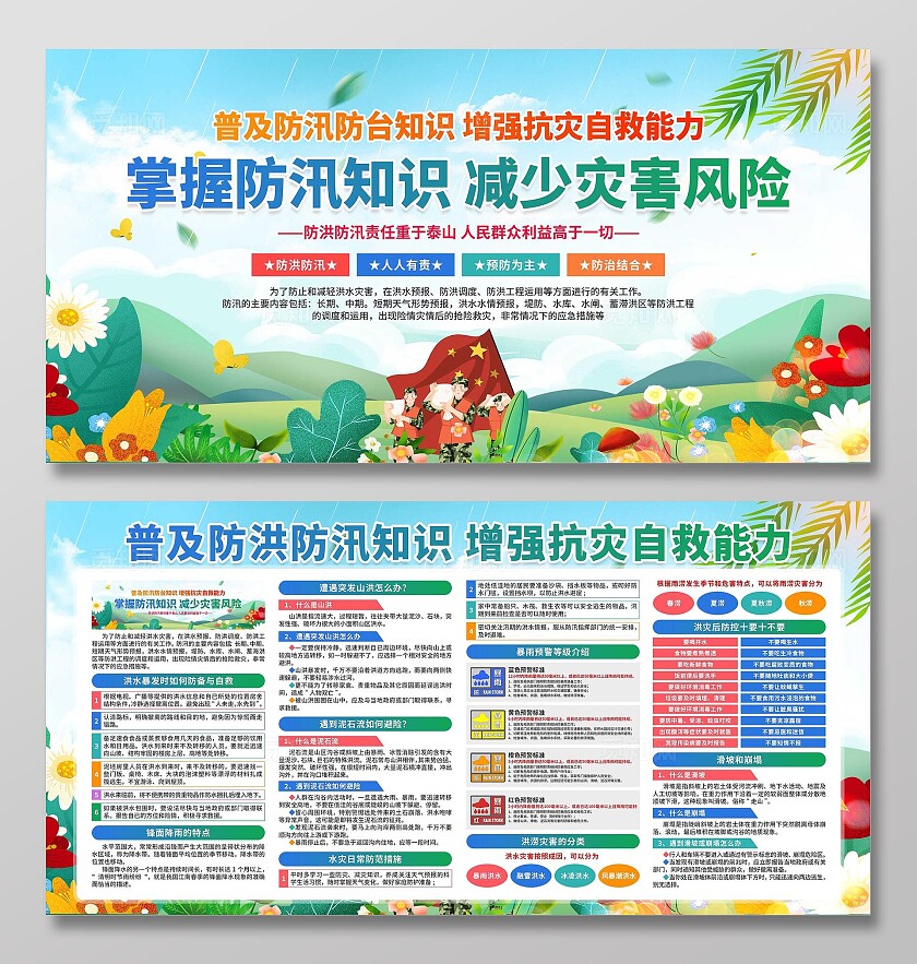 防洪防汛展板