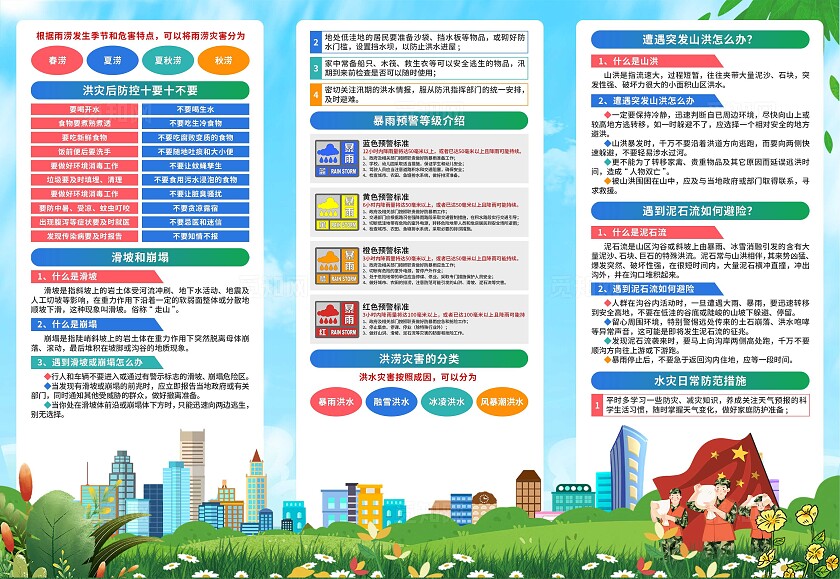 防洪防汛三折页