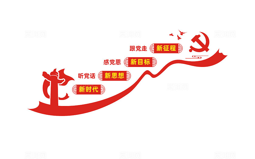 党建楼梯文化墙宣传标语