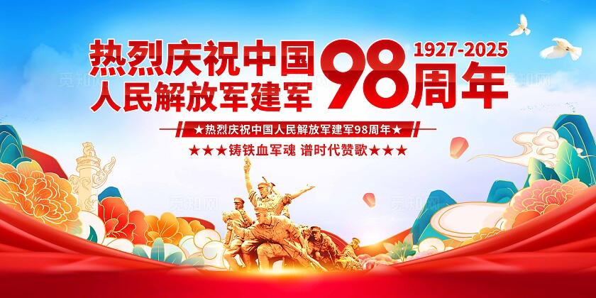 八一建军节展板