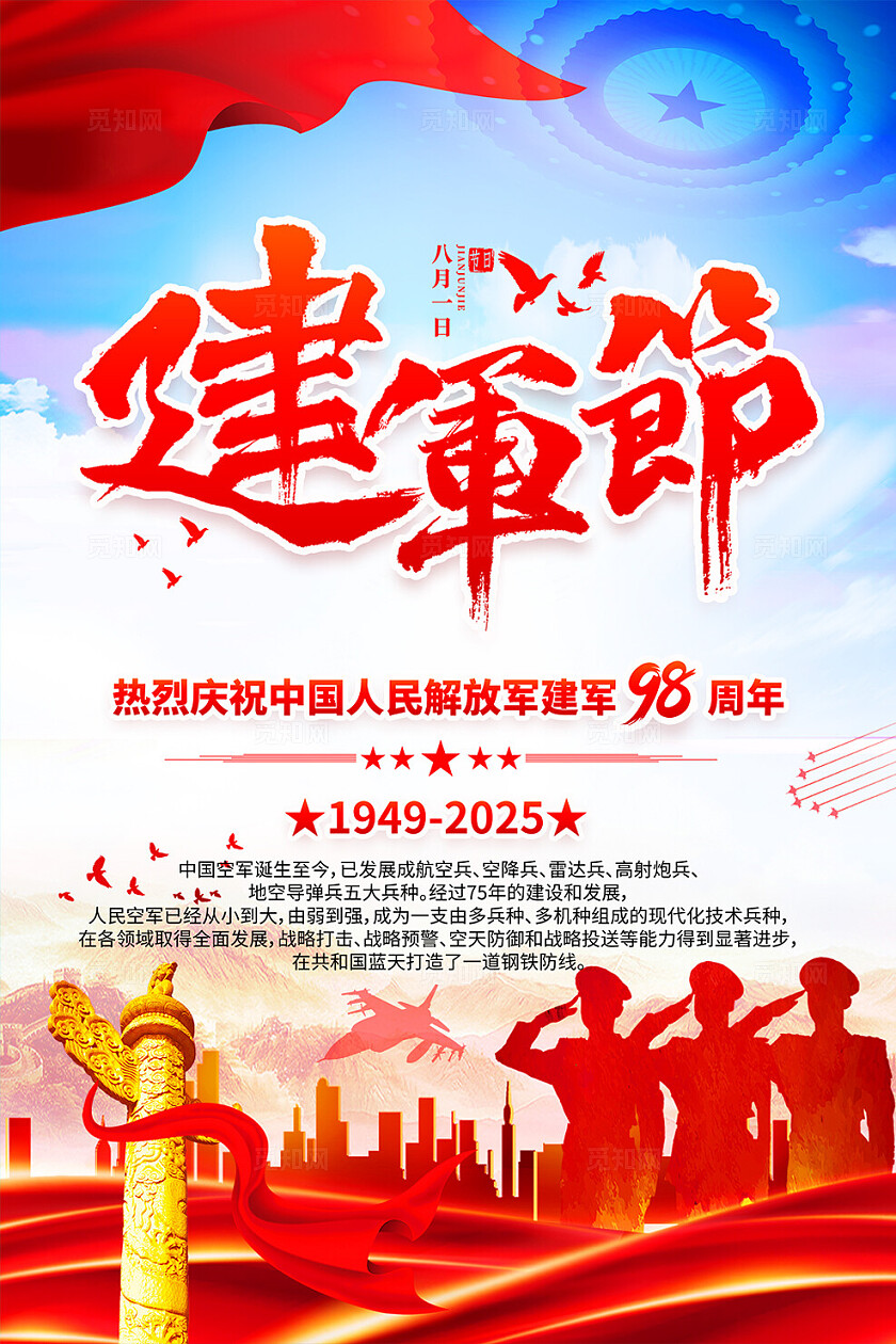 八一建军节海报