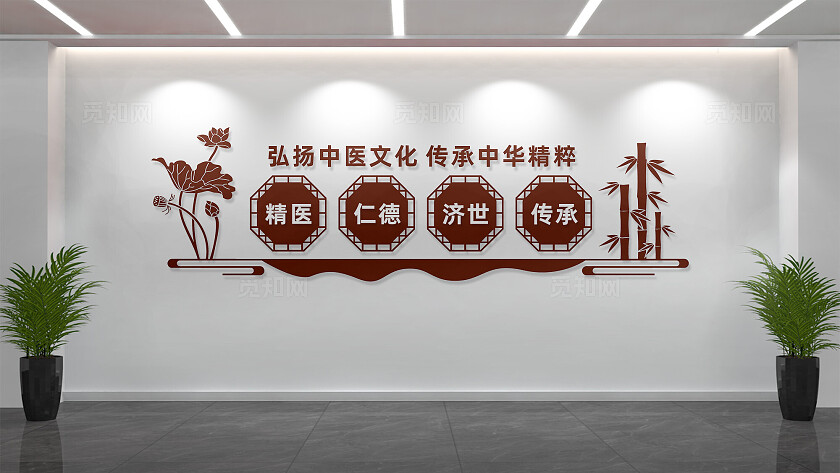 中医文化墙形象墙宣传标语