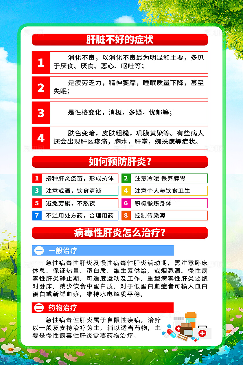 简单大气绿色2025年世界肝炎日宣传