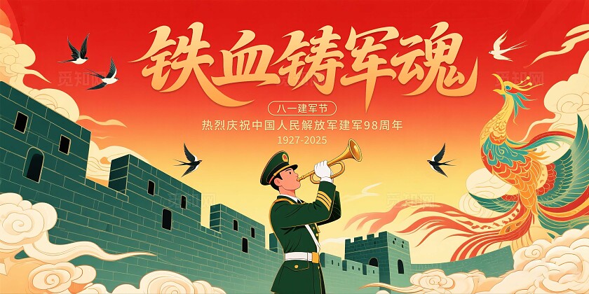 八一建军节展板