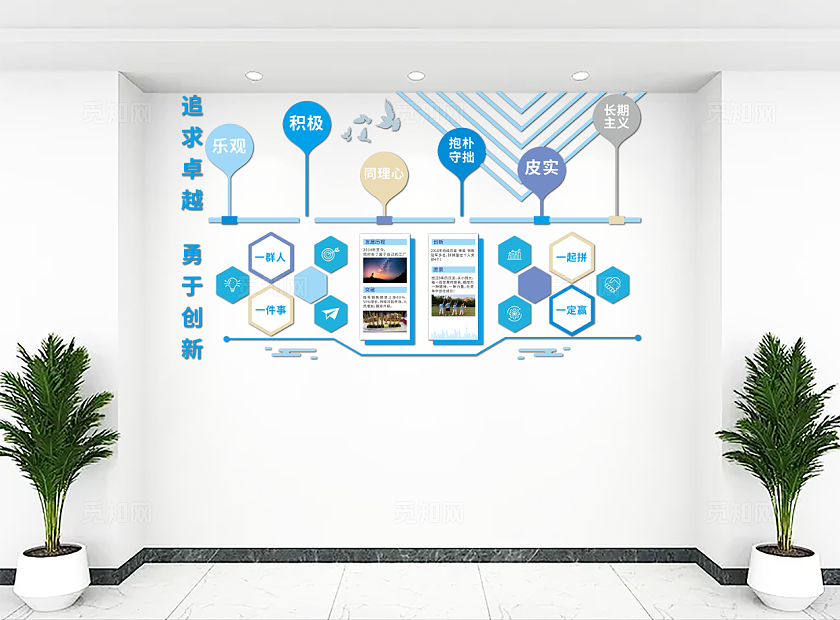 企业文化墙 公司形象墙  文化墙