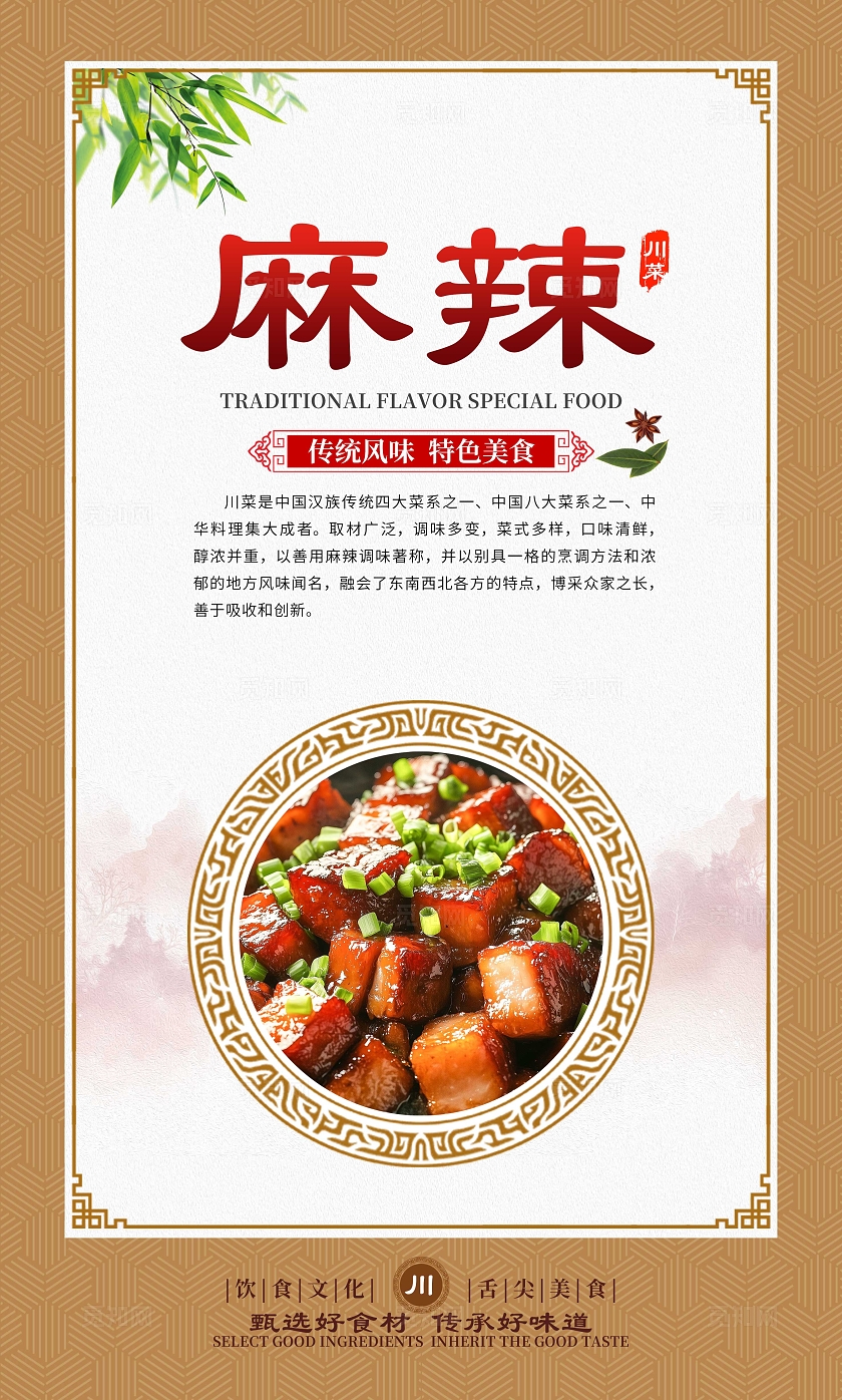 餐饮中国风中华传统美食川菜宣传套图