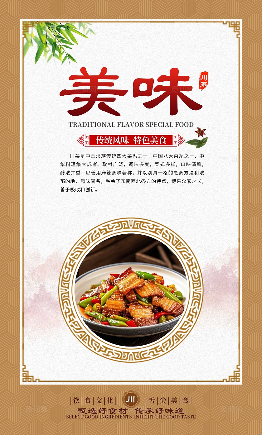 餐饮中国风中华传统美食川菜宣传套图