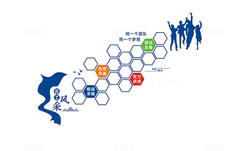 员工风采企业公司楼道文化墙