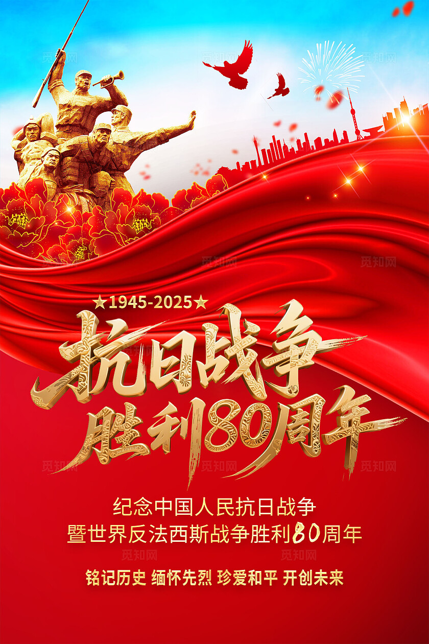 纪念抗战胜利80周年海报