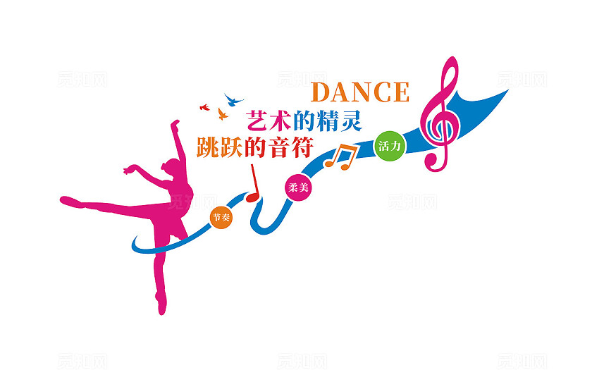 舞蹈音乐室楼梯文化墙