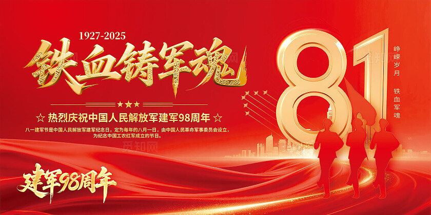 八一建军节展板