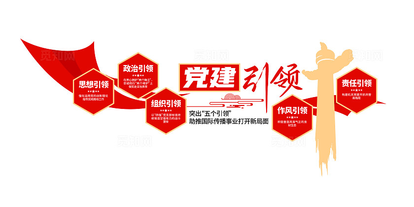 五个引领党建引领党建文化墙
